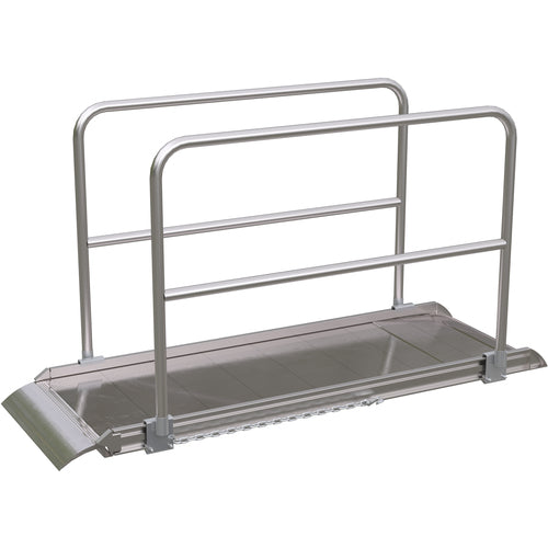 Alum Walk Ramp Handrail Overlap 84 × 28″ - Exact Industrial Supply