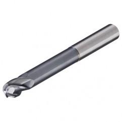 4mm Dia. - 75mm OAL - AlTiN-CBD-30°-Center Cut-Long ReachBall Nose HP End Mill-2 FL - Americas Industrial Supply