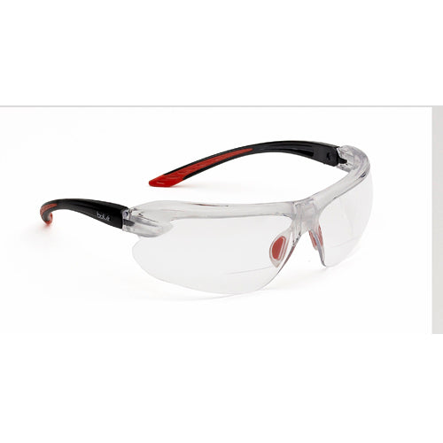 IRI-S - Clear Lens - +1.5 diopter - Black & Red PC ASAF - Americas Industrial Supply