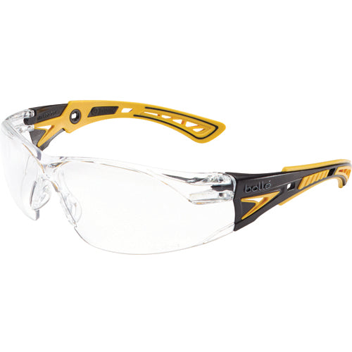 RUSH+ Clear Lens - Yellow & Black Frame PC ASAF - Americas Industrial Supply