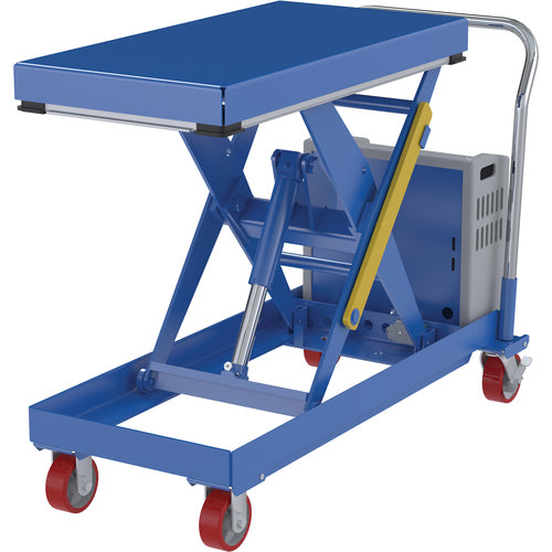 Hydraulic Elevating Cart 20 × 40 1000 lb 12V Dc - Exact Industrial Supply