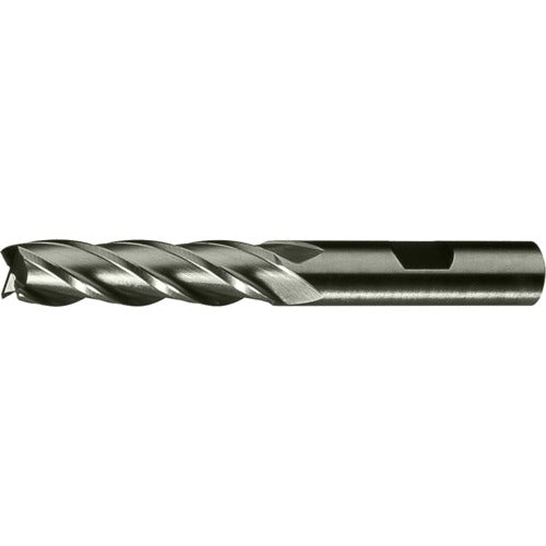 5/16″ × 3/8″ × 2″ × 3-3/4″ RHS / RHC HSS-CO 8% (M42) Cobalt, Single End, 4-Flute, Center Cutting End Mill - TiCN - Exact Industrial Supply