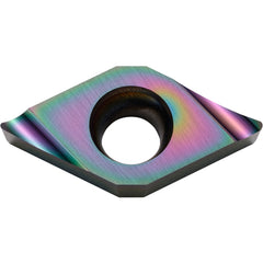 DCGT 3251 A3 PDL010, 1/64″ Corner Radius, 5/32″ Thick, 3/8″ Inscribed Circle, C, 55 Degree Diamond, Turning Indexable Insert