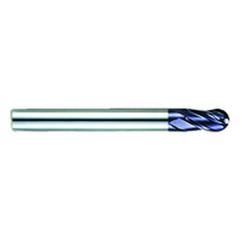 1/4" Dia. - 3-1/8" OAL - AlTiN CBD-Ball Nose HP End Mill-4 FL - Americas Industrial Supply