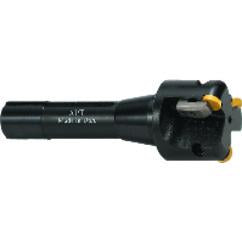 3'' Cutting Dia. x R8 SH - Holds 5 Insert(s) - Round Insert Indexable End Mill - Americas Industrial Supply