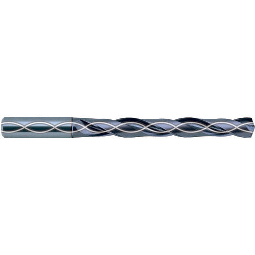 17.2 mm Dia. × 18 mm Shank × 93 mm Flute Length × 143 mm OAL, 5xD, 140°, TiAlN, 2 Flute, External Coolant, Straight Solid Carbide Drill - Exact Industrial Supply