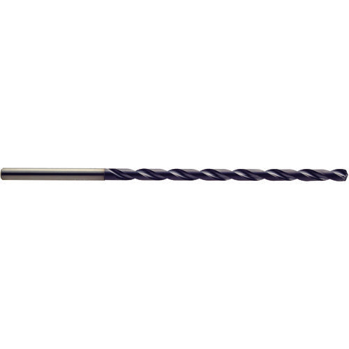 17/64″ Dia. × 7 mm Shank × 91 mm Flute Length × 147 mm OAL, 10xD, 140°, TiAlN, 2 Flute, Coolant Thru, Solid Carbide Drill - Exact Industrial Supply