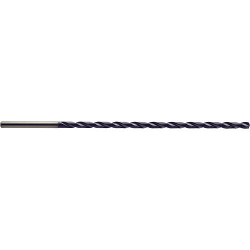 11.1 mm Dia. × 12 mm Shank × 265 mm Flute Length × 330 mm OAL, 20xD, 140°, TiAlN, 2 Flute, Coolant Thru, Solid Carbide Drill - Exact Industrial Supply