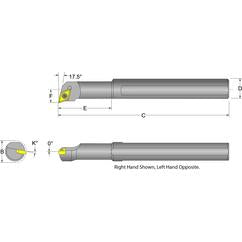 S10R-SDQCR-2 Right Hand 5/8 Shank Indexable Boring Bar - Americas Industrial Supply