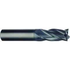 20mm Dia. x 104mm Overall Length 4-Flute Square End Solid Carbide SE End Mill-Round Shank-Center Cut-AlTiN - Americas Industrial Supply