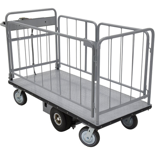Electric Matl Hndl With Sides Cart 28 × 60 - Exact Industrial Supply