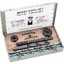 #DS7 - 1-1/4 to 2-1/2 x 3/16'' Thick High Speed Steel Blades - R8 SH Holder - Multi-Tool Set - Americas Industrial Supply