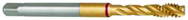 M16x2.0 6H 3-Flute PM Cobalt Red Ring Semi-Bottoming 40 degree Spiral Flute Tap-TiN - Americas Industrial Supply