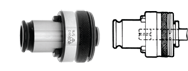 Tension & Compression Tap Adaptor - 1/4" - Adaptor Size 1 - Americas Industrial Supply