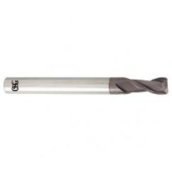 5/8 Dia. x 3-1/2 Overall Length 2-Flute .090 C/R Solid Carbide SE End Mill-Round Shank-Center Cutting-TiALN - Americas Industrial Supply
