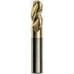 4 x 4 x 12 x 50mm Ball Nose 3 Flute Carbide M223 Streaker End Mill-ZrN - Americas Industrial Supply