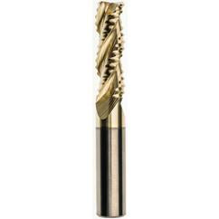 10 x 10 x 30 x 75mm 0.5mm Radius 3 Flute Carbide M233 Streaker Roughing End Mill-ZrN - Americas Industrial Supply