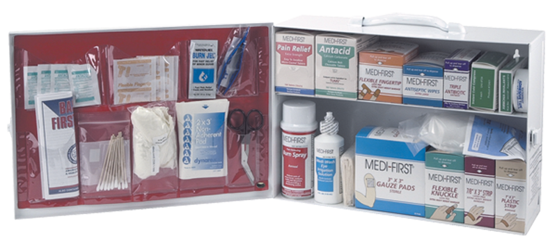 First Aid Kit - 2-Shelf Industrial Cabinet - Americas Industrial Supply