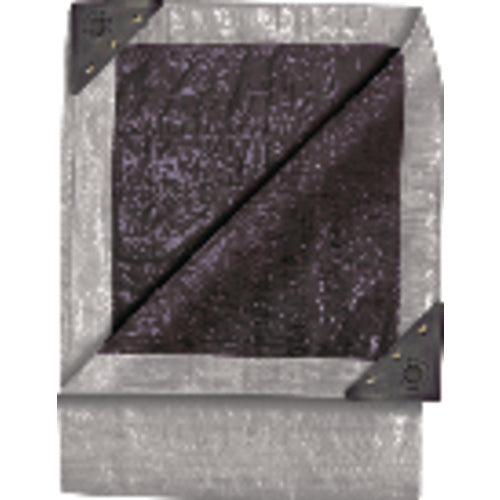 Heavy Duty Tarp - 8 × 10 feet - Silver/Black - Americas Industrial Supply