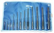 12 Piece Regular & Long Pin Punch Set -- 1/16 to 1/2'' Diameter - Americas Industrial Supply