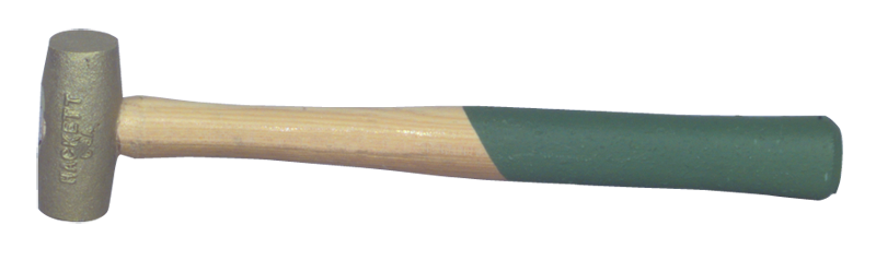 Hackett Brass Brass Hammer -- 8 oz; Hickory Handle; 7/8'' Head Diameter - Americas Industrial Supply