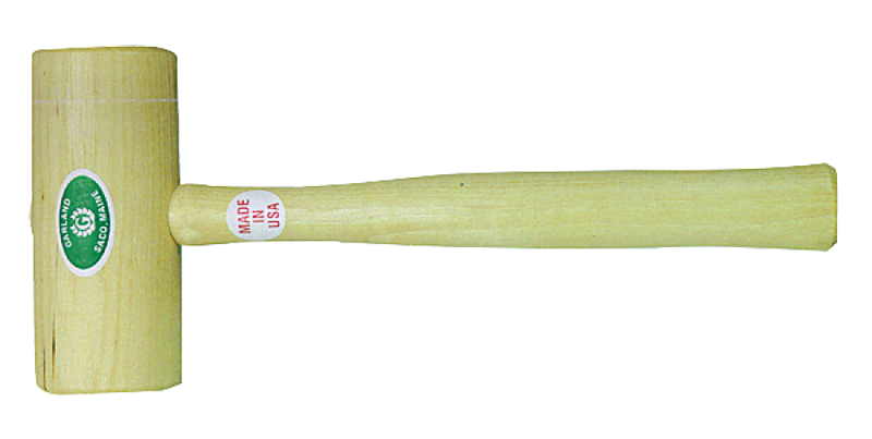 Garland Hardwood Mallet -- 14 oz; Hickory Handle; 2-1/4'' Head Diameter - Americas Industrial Supply