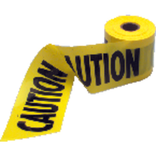 1000 feet × 3″ Yellow / Black Caution Tape - Americas Industrial Supply