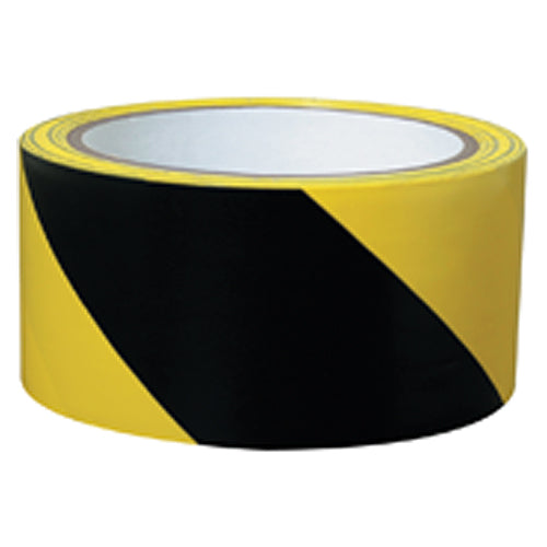 2″ × 36 yds Yellow / Black Hazard Tape - Americas Industrial Supply