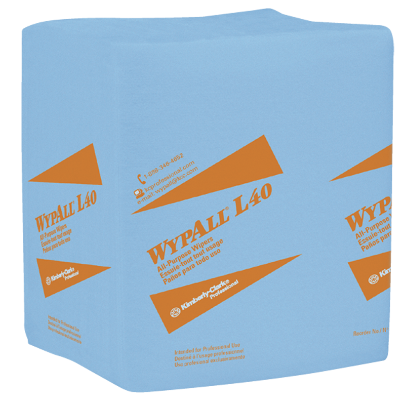 12.5 x 14.4'' - Package of 672 - WypAll L40 1/4 Fold - Americas Industrial Supply