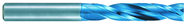 9.9mm Dia. - X 100mm OAL 4xD-Carbide-Drill -Aqua EX Coated - Americas Industrial Supply