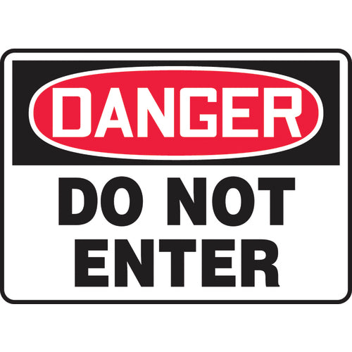 Sign, Danger Do Not Enter, 10″ × 14″, Vinyl - Americas Industrial Supply