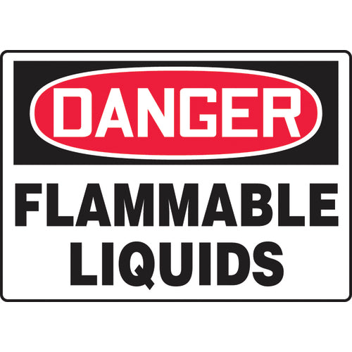 Sign, Danger Flammable Liquids, 10″ × 14″, Plastic - Americas Industrial Supply