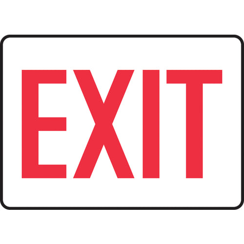Sign, Exit, 7″ × 10″, Plastic - Americas Industrial Supply