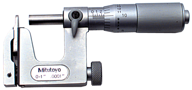 0 - 1'' Measuring Range - .0001 Graduation - Friction Thimble - Carbide Face - Multi-Anvil Micrometer - Americas Industrial Supply
