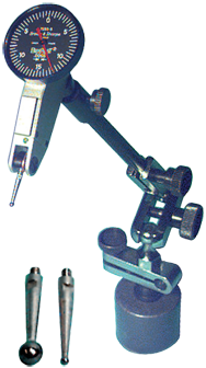 Kit Contains: .030" Bestest Indicator; Fine Adjustment Mag Base With Dovetail Clamp - Best-Test Indicator/Magnetic Base & Indicator Point Set - Americas Industrial Supply