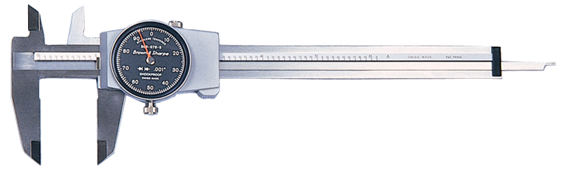 0 - 6'' Measuring Range (.001 Grad.) - Dial Caliper - #599-579-5 - Americas Industrial Supply
