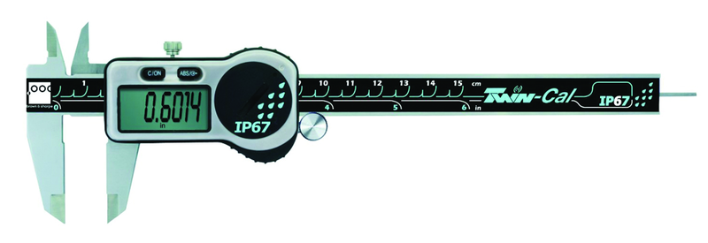 0-6/150MM Twin-Cal Digital Caliper - .0005"/0.01 mm Resolution - Square Depth Rod - Americas Industrial Supply