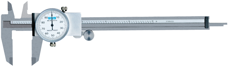 0 - 12'' Measuring Range (.001" Grad.) - Shockproof Steel Dial Caliper - #52-008-712 - Americas Industrial Supply