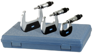0 - 3'' Measuring Range - .0001" Graduation - Ratchet Thimble - Carbide Face - Economy Outside Micrometer - Americas Industrial Supply