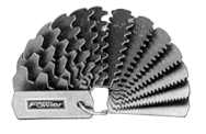 #52-470-150 - 13 Leaves - 0.5 to 5mm Pitch - Involute Gear Tooth Gage - Americas Industrial Supply