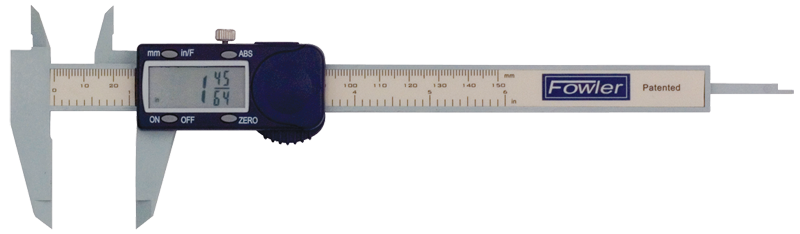 0 - 6" / 0 - 150mm Measuring Range (.0005" / .01mm; fractions in 1/64 increments Res.) - Poly-Cal Electronic Caliper - Americas Industrial Supply