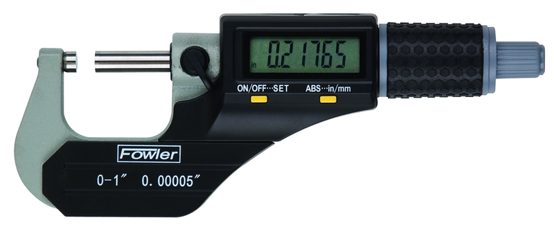 0 - 1"/0 - 25mm Measuring Range - .00005"/.001mm Resolution - Ratchet Thimble - Carbide Face - X-TRA Value II Digitial Outside Micrometer - Americas Industrial Supply