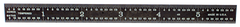#402-018EZ - 18'' Long - 4R Graduation - 1-1/8'' Wide - E-Z Read Black Chrome Rigid Scale - Americas Industrial Supply