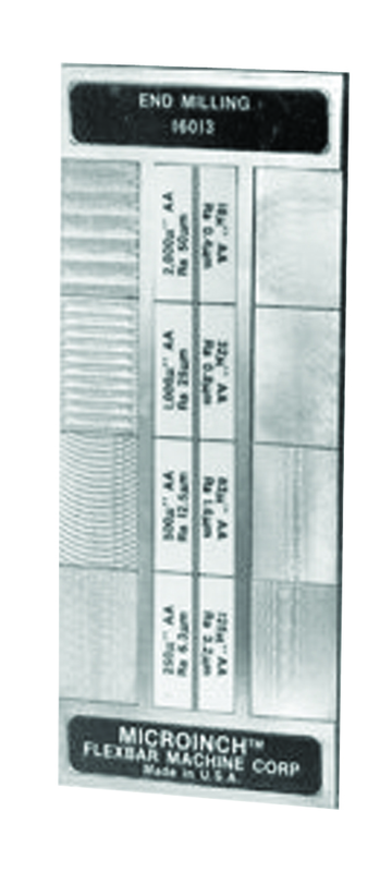 #16016 - 8 Specimans for Checking Planing or Shaping Roughness Results - Microinch Comparator Plate - Americas Industrial Supply