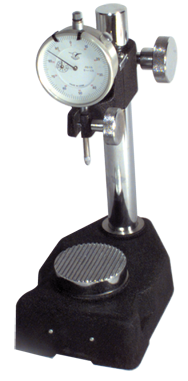Kit Contains: Steel Check Stand Indicator Holder with Serrated Anvil & 1" Travel Indicator; .001" Graduation; 0-100 Reading - Steel Check Stand Indicator Holder with Indicator - Americas Industrial Supply
