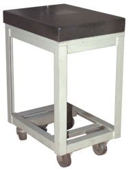 12 x 18" - Surface Plate Stand 0-Ledge with Casters - Americas Industrial Supply