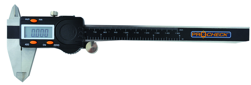 Absolute Digital Caliper -6"/150mm Range - .0005/.01mm Resolution - Output L5 Connector - Americas Industrial Supply