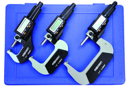 IP40 Electronic Micrometer Set - 0-3"/76.2mm Range - .00005"/.001mm Resolution - Output S4 Connector - Americas Industrial Supply