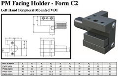 PM Facing Holder - Form C2 (Left Hand Peripheral Mounted VDI) - Part #: PM32.3020L - Americas Industrial Supply