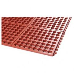 3' x 3' x 5/8" Thick Drainage Mat - Red - Americas Industrial Supply